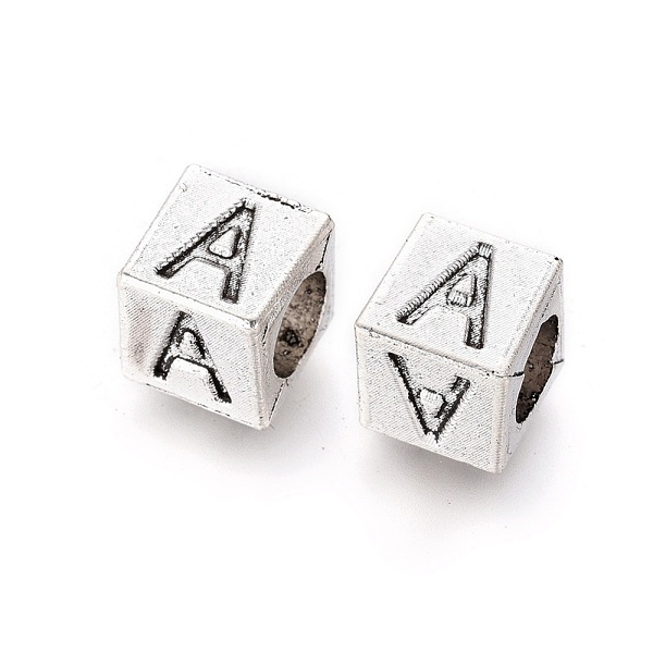 PandaHall Antique Silver Plated Initial Letter Alloy European Beads, Horizontal Hole, Large Hole Cube Beads, Cadmium Free & Lead Free...
PandaHall Antique Silver Plated Initial Letter Alloy European Beads, Horizontal Hole, Large Hole Cube Beads, Cadmium Free & Lead Free...