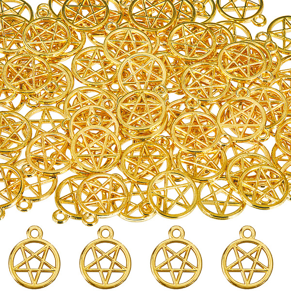 PandaHall SUNNYCLUE 80Pcs Zinc Alloy Pendants, Hollow, Ring with Star, Golden, 16x13x2mm, Hole: 2mm Alloy Ring
PandaHall SUNNYCLUE 80Pcs Zinc Alloy Pendants, Hollow, Ring with Star, Golden, 16x13x2mm, Hole: 2mm Alloy Ring