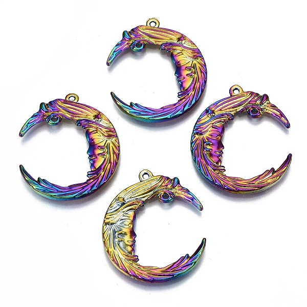 PandaHall Alloy Pendants, Cadmium Free & Lead Free, Moon, Rainbow Color, 39x32x3mm, Hole: 1.6mm Alloy Moon
PandaHall Alloy Pendants, Cadmium Free & Lead Free, Moon, Rainbow Color, 39x32x3mm, Hole: 1.6mm Alloy Moon