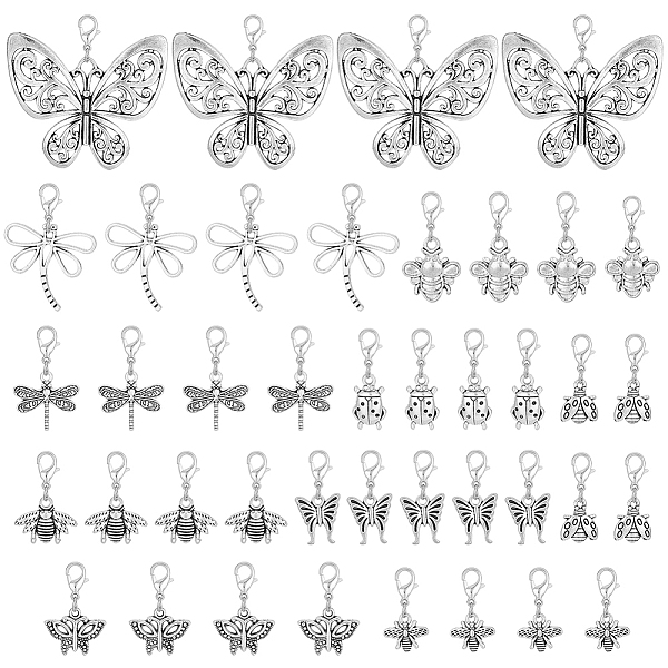 PandaHall Insect Theme Tibetan Style Alloy Pendant Decoration, with Lobster Claw Clasps, Dragonfly/Bee/ButterflyLadybug, Antique Silver &...
PandaHall Insect Theme Tibetan Style Alloy Pendant Decoration, with Lobster Claw Clasps, Dragonfly/Bee/ButterflyLadybug, Antique Silver &...