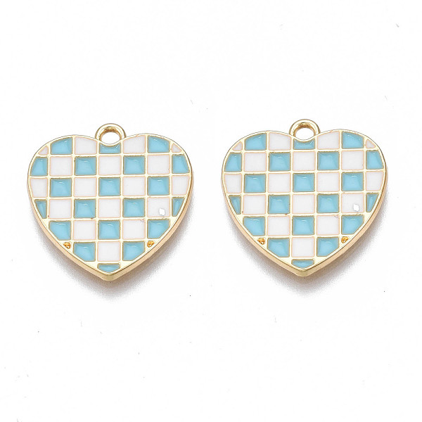PandaHall Alloy Enamel Pendants, Cadmium Free & Nickel Free & Lead Free, Light Gold, Heart with Plaid, Sky Blue, 17x17x1.5mm, Hole: 1.6mm...
PandaHall Alloy Enamel Pendants, Cadmium Free & Nickel Free & Lead Free, Light Gold, Heart with Plaid, Sky Blue, 17x17x1.5mm, Hole: 1.6mm...