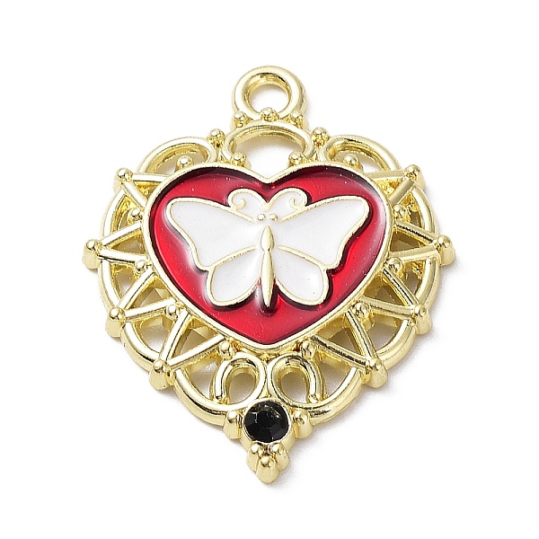 PandaHall Alloy Enamel Pendants, with Rhinestone, Heart with Butterfly Charm, Golden, 33.5x26x3mm, Hole: 2.8mm Alloy Rhinestone+Enamel Heart..., White
PandaHall Alloy Enamel Pendants, with Rhinestone, Heart with Butterfly Charm, Golden, 33.5x26x3mm, Hole: 2.8mm Alloy Rhinestone+Enamel Heart..., White