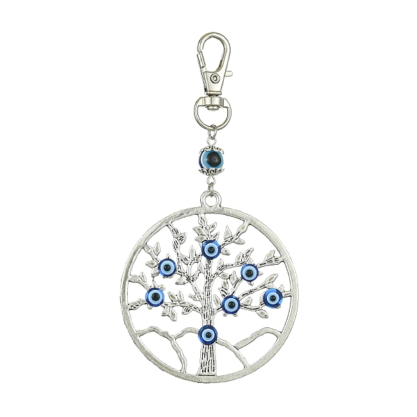 PandaHall Alloy with Resin Evil Eye Pendant Decoration, with Alloy Swivel Lobster Claw Clasps, Tree of Life, 109mm Alloy Tree of Life
PandaHall Alloy with Resin Evil Eye Pendant Decoration, with Alloy Swivel Lobster Claw Clasps, Tree of Life, 109mm Alloy Tree of Life