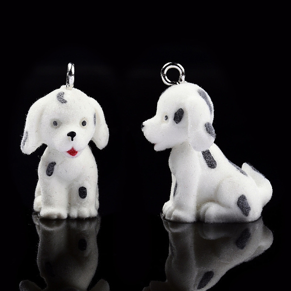 PandaHall Opaque Resin Pendants, with Platinum Tone Iron Loops, Flocky Dalmatian Dog Charms, White, 28.5~30x25.5~26.5x17mm, Hole: 2.5mm...
PandaHall Opaque Resin Pendants, with Platinum Tone Iron Loops, Flocky Dalmatian Dog Charms, White, 28.5~30x25.5~26.5x17mm, Hole: 2.5mm...