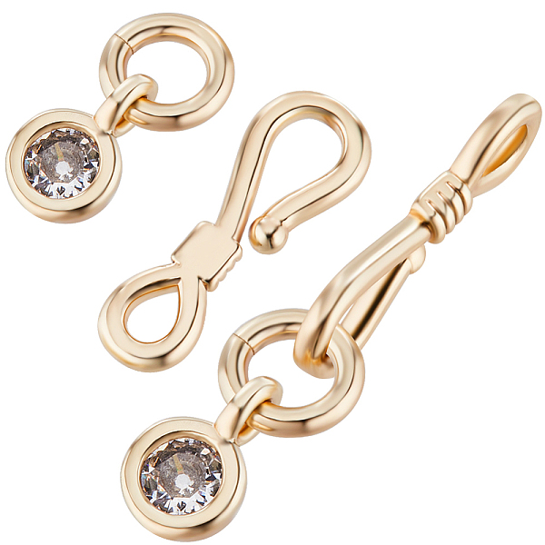 PandaHall Beebeecraft 10Pcs Brass Pave Clear Cubic Zirconia Hook and S-Hook Clasps, with Jump Rings, Nickel Free, Real 18K Gold Plated, Hook...
PandaHall Beebeecraft 10Pcs Brass Pave Clear Cubic Zirconia Hook and S-Hook Clasps, with Jump Rings, Nickel Free, Real 18K Gold Plated, Hook...
