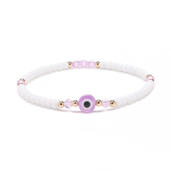 PandaHall Resin Evil Eye & Acrylic Beaded Stretch Bracelet for Women, Lilac, Inner Diameter: 2-1/8 inch(5.5cm) Acrylic Purple
PandaHall Resin Evil Eye & Acrylic Beaded Stretch Bracelet for Women, Lilac, Inner Diameter: 2-1/8 inch(5.5cm) Acrylic Purple
