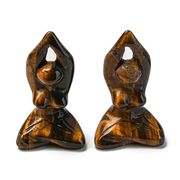 PandaHall Natural Tiger Eye Carved Healing Yoga Goddess Figurines, Reiki Energy Stone Display Decorations, 47.5~49.5x27~29x19~20.5mm Tiger...
PandaHall Natural Tiger Eye Carved Healing Yoga Goddess Figurines, Reiki Energy Stone Display Decorations, 47.5~49.5x27~29x19~20.5mm Tiger...