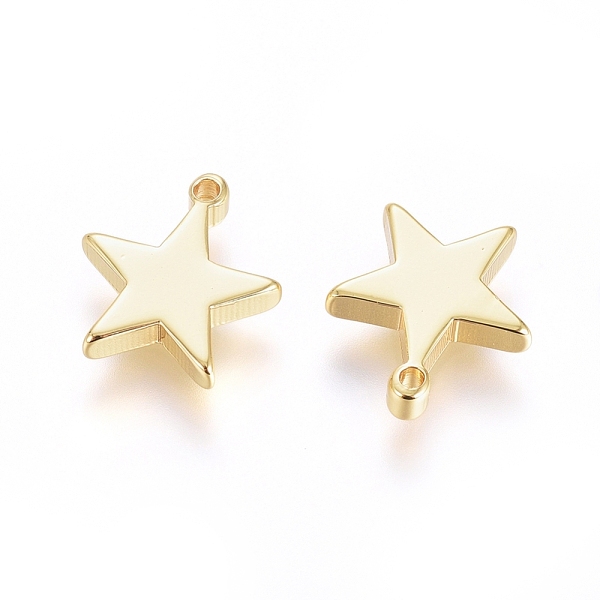 PandaHall Brass Pendants, Long-Lasting Plated, Star, Real 18K Gold Plated, 11.5x10x2mm, Hole: 1mm Brass Star
PandaHall Brass Pendants, Long-Lasting Plated, Star, Real 18K Gold Plated, 11.5x10x2mm, Hole: 1mm Brass Star