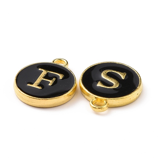 PandaHall Alloy Enamel Charms, Cadmium Free & Lead Free, Enamelled Sequins, Flat Round, Random Mixed Letters, Golden, Black, 14x12x2mm, Hole...
PandaHall Alloy Enamel Charms, Cadmium Free & Lead Free, Enamelled Sequins, Flat Round, Random Mixed Letters, Golden, Black, 14x12x2mm, Hole...