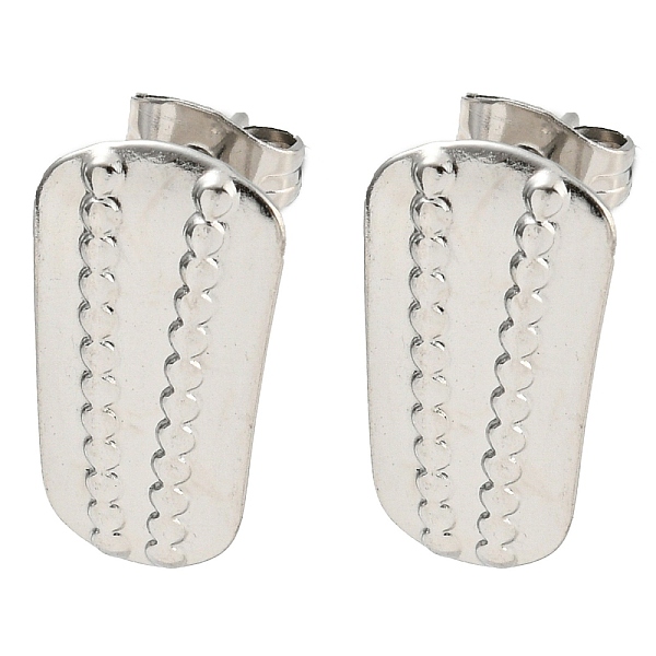PandaHall 304 Stainless Steel Ear Studs, Trapezoid, Stainless Steel Color, 11.5x9mm, Hole: 2.5mm, Pin: 0.6mm 304 Stainless Steel Trapezoid
PandaHall 304 Stainless Steel Ear Studs, Trapezoid, Stainless Steel Color, 11.5x9mm, Hole: 2.5mm, Pin: 0.6mm 304 Stainless Steel Trapezoid