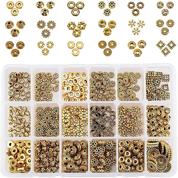 PandaHall Tibetan Style Alloy Spacer Beads, Mixed Shapes, Antique Golden, 16.5x10.8x3cm Alloy Mixed Shapes
PandaHall Tibetan Style Alloy Spacer Beads, Mixed Shapes, Antique Golden, 16.5x10.8x3cm Alloy Mixed Shapes