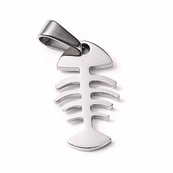 PandaHall 304 Stainless Steel Pendants, Fishbone Shape, Stainless Steel Color, 22x12x1.5mm, Hole: 8x3mm 304 Stainless Steel Fish
PandaHall 304 Stainless Steel Pendants, Fishbone Shape, Stainless Steel Color, 22x12x1.5mm, Hole: 8x3mm 304 Stainless Steel Fish