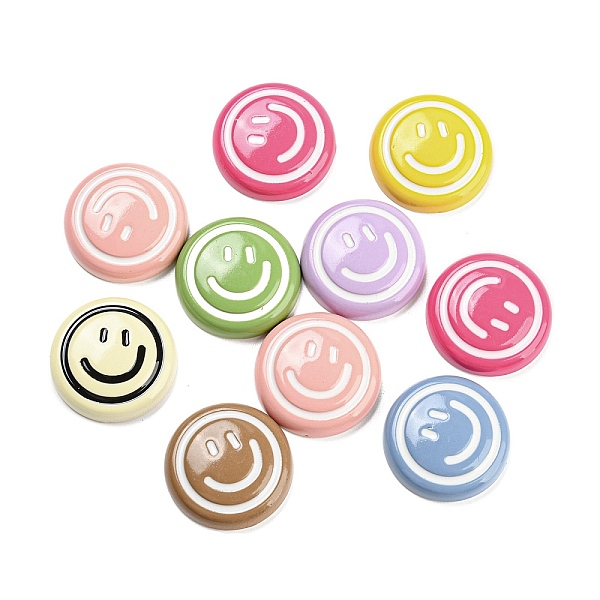 PandaHall Opaque Resin Cabochons, Flat Round with Smiling Face, Mixed Color, 20x19.5x5mm Resin Flat Round Multicolor
PandaHall Opaque Resin Cabochons, Flat Round with Smiling Face, Mixed Color, 20x19.5x5mm Resin Flat Round Multicolor