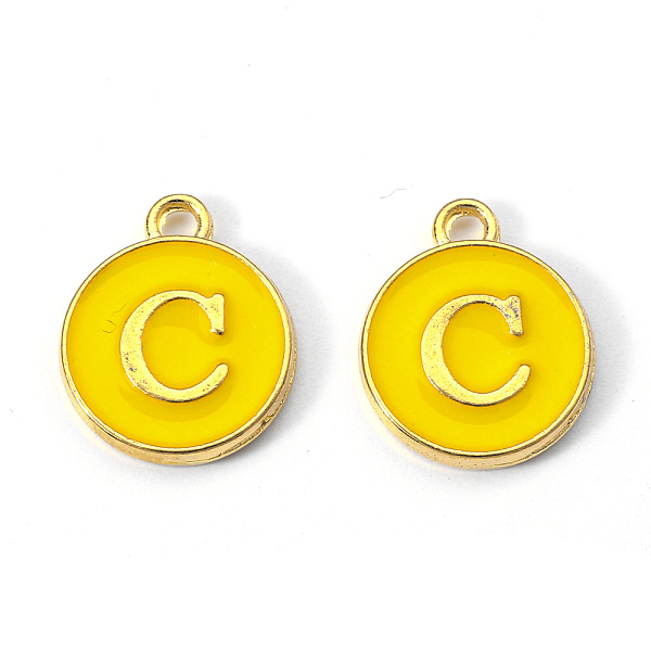 PandaHall Golden Plated Alloy Enamel Charms, Enamelled Sequins, Flat Round with Letter, Gold, Letter.C, 14x12x2mm, Hole: 1.5mm Alloy+Enamel...
PandaHall Golden Plated Alloy Enamel Charms, Enamelled Sequins, Flat Round with Letter, Gold, Letter.C, 14x12x2mm, Hole: 1.5mm Alloy+Enamel...