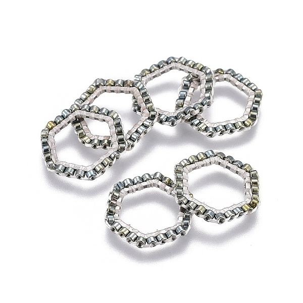 PandaHall MIYUKI & TOHO Handmade Japanese Seed Beads, with 304 Stainless Steel Link Rings, Loom Pattern, Hexagon, Silver, Slate Gray...
PandaHall MIYUKI & TOHO Handmade Japanese Seed Beads, with 304 Stainless Steel Link Rings, Loom Pattern, Hexagon, Silver, Slate Gray...