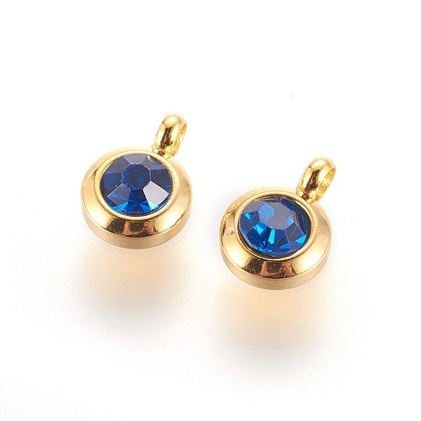 PandaHall 304 Stainless Steel Rhinestone Charms, July Birthstone Charms, Flat Round, Cobalt, 9.3x6.5x4mm, Hole: 2mm Stainless..., Blue
PandaHall 304 Stainless Steel Rhinestone Charms, July Birthstone Charms, Flat Round, Cobalt, 9.3x6.5x4mm, Hole: 2mm Stainless..., Blue