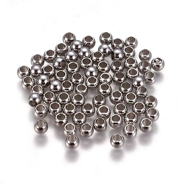 PandaHall 304 Stainless Steel Spacer Beads, Round, Stainless Steel Color, 4x3mm, Hole: 2mm 304 Stainless Steel Round
PandaHall 304 Stainless Steel Spacer Beads, Round, Stainless Steel Color, 4x3mm, Hole: 2mm 304 Stainless Steel Round