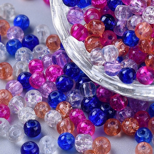 PandaHall Baking Painted Crackle Glass Beads, Lavender Garden Mix, Round, Mixed Color, 4~4.5x4mm, Hole: 1mm, about 400pcs/bag Glass Round..., Multicolor
PandaHall Baking Painted Crackle Glass Beads, Lavender Garden Mix, Round, Mixed Color, 4~4.5x4mm, Hole: 1mm, about 400pcs/bag Glass Round..., Multicolor