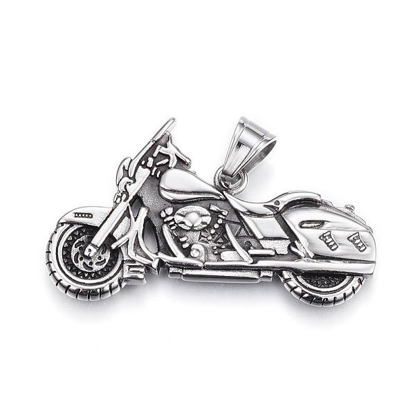 PandaHall 304 Stainless Steel Big Pendants, Motorbike/Motorcycle, Antique Silver, 32x54x5mm, Hole: 9.5x7mm 304 Stainless Steel Vehicle
PandaHall 304 Stainless Steel Big Pendants, Motorbike/Motorcycle, Antique Silver, 32x54x5mm, Hole: 9.5x7mm 304 Stainless Steel Vehicle