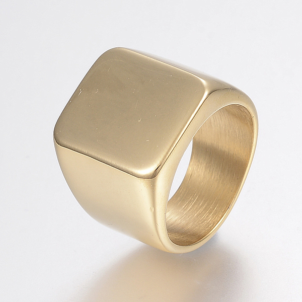 PandaHall 304 Stainless Steel Signet Band Rings for Men, Wide Band Finger Rings, Rectangle, Golden, Size 12, 22mm 304 Stainless Steel
PandaHall 304 Stainless Steel Signet Band Rings for Men, Wide Band Finger Rings, Rectangle, Golden, Size 12, 22mm 304 Stainless Steel