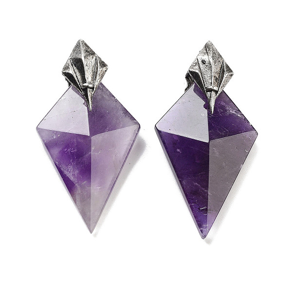 PandaHall Natural Amethyst Pendants, Faceted Kite Charms with Antique Silver Plated Brass Findings, 46.5x24x11mm, Hole: 4.5mm Amethyst Kite
PandaHall Natural Amethyst Pendants, Faceted Kite Charms with Antique Silver Plated Brass Findings, 46.5x24x11mm, Hole: 4.5mm Amethyst Kite