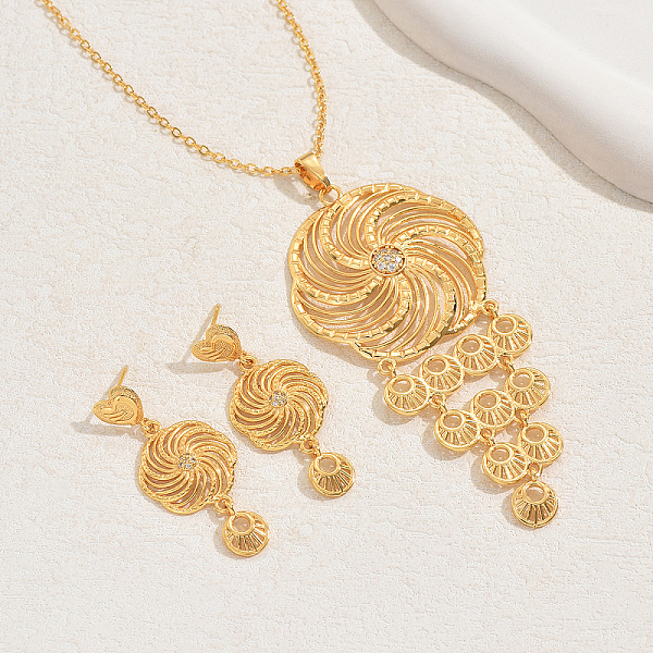 PandaHall Simple and Stylish 18K Gold Plated Brass Cubic Zirconia Flower Pendant Necklace & Stud Earrings Set for Women Brass Flower
PandaHall Simple and Stylish 18K Gold Plated Brass Cubic Zirconia Flower Pendant Necklace & Stud Earrings Set for Women Brass Flower