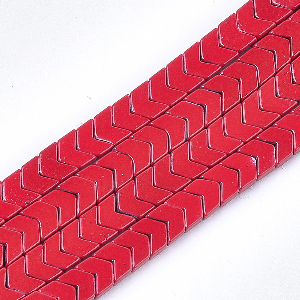 PandaHall Spray Painted Non-magnetic Synthetic Hematite Beads Strands, Arrow/Chevron, Red, 5.5x6x2mm, Hole: 0.7mm, about 107pcs/strand, 16.1...
PandaHall Spray Painted Non-magnetic Synthetic Hematite Beads Strands, Arrow/Chevron, Red, 5.5x6x2mm, Hole: 0.7mm, about 107pcs/strand, 16.1...