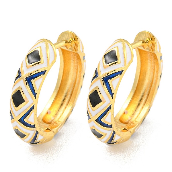 PandaHall Rack Plating Rhombus Pattern Brass Enamel Hoop Earrings, Cadmium Free & Lead Free, Long-Lasting Plated, Real 18K Gold Plated..., White
PandaHall Rack Plating Rhombus Pattern Brass Enamel Hoop Earrings, Cadmium Free & Lead Free, Long-Lasting Plated, Real 18K Gold Plated..., White