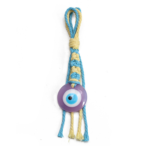 PandaHall Flat Round with Evil Eye Resin Pendant Decorations, Cotton Cord Braided Tassel Hanging Ornament, Old Rose, 145mm Resin Evil Eye
PandaHall Flat Round with Evil Eye Resin Pendant Decorations, Cotton Cord Braided Tassel Hanging Ornament, Old Rose, 145mm Resin Evil Eye