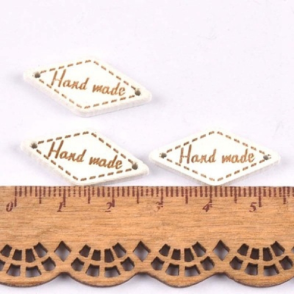 PandaHall Schima Superba Wood Links, Rhombus with Word Handmade, White, 26x13.5mm, Hole: 1.5mm Wood Rhombus White
PandaHall Schima Superba Wood Links, Rhombus with Word Handmade, White, 26x13.5mm, Hole: 1.5mm Wood Rhombus White