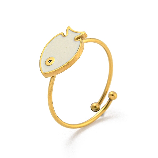 PandaHall Adjustable 304 Stainless Steel Rings, with Enamel for Woman, Fish, Inner Diameter: 18mm 304 Stainless Steel Fish White
PandaHall Adjustable 304 Stainless Steel Rings, with Enamel for Woman, Fish, Inner Diameter: 18mm 304 Stainless Steel Fish White