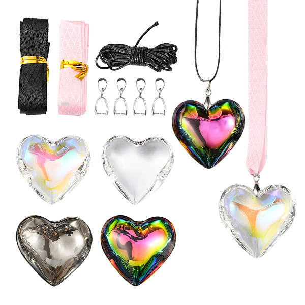PandaHall DIY Rope Necklace Making Kit, Including Glass Heart Pendants, Waxed Polyester Cord, Polyester Grosgrain Ribbons, Mixed Color Glass..., Multicolor
PandaHall DIY Rope Necklace Making Kit, Including Glass Heart Pendants, Waxed Polyester Cord, Polyester Grosgrain Ribbons, Mixed Color Glass..., Multicolor