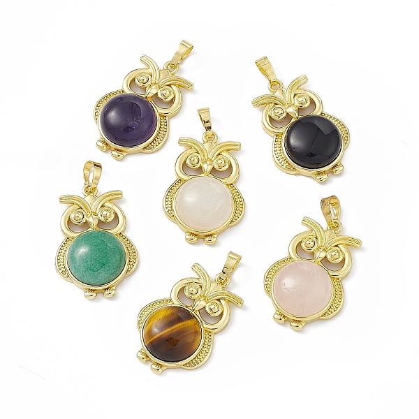 PandaHall Natural Mixed Gemstone Pendants, Owl Charms, with Golden Tone Rack Plating Brass Findings, Cadmium Free & Lead Free, 35x23.5x9mm...
PandaHall Natural Mixed Gemstone Pendants, Owl Charms, with Golden Tone Rack Plating Brass Findings, Cadmium Free & Lead Free, 35x23.5x9mm...