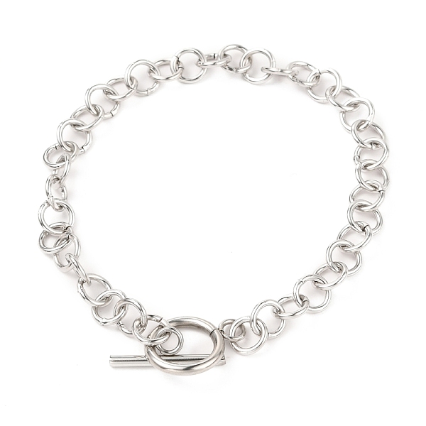 PandaHall Unisex 304 Stainless Steel Rolo Chains Bracelets, with Toggle Clasps, Stainless Steel Color, 7-7/8 inch(20cm) 304 Stainless Steel
PandaHall Unisex 304 Stainless Steel Rolo Chains Bracelets, with Toggle Clasps, Stainless Steel Color, 7-7/8 inch(20cm) 304 Stainless Steel