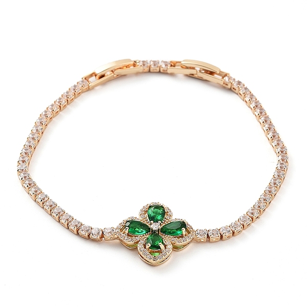 PandaHall Clover Brass Micro Pave Cubic Zirconia Link Bracelets, Long-Lasting Plated, Golden, 7-7/8 inch(20.1cm) Cubic Zirconia Clover
PandaHall Clover Brass Micro Pave Cubic Zirconia Link Bracelets, Long-Lasting Plated, Golden, 7-7/8 inch(20.1cm) Cubic Zirconia Clover