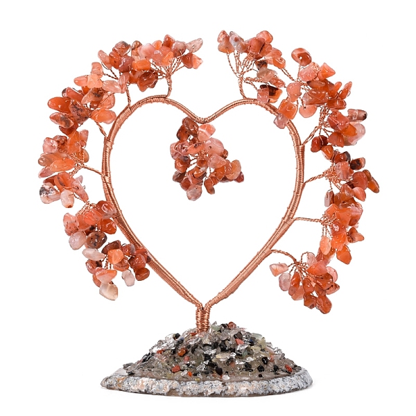 PandaHall Natural Red Agate Chips Heart Tree Decorations, Copper Wire Feng Shui Energy Stone Gift for Women Men Meditation, 150x150mm Red...
PandaHall Natural Red Agate Chips Heart Tree Decorations, Copper Wire Feng Shui Energy Stone Gift for Women Men Meditation, 150x150mm Red...