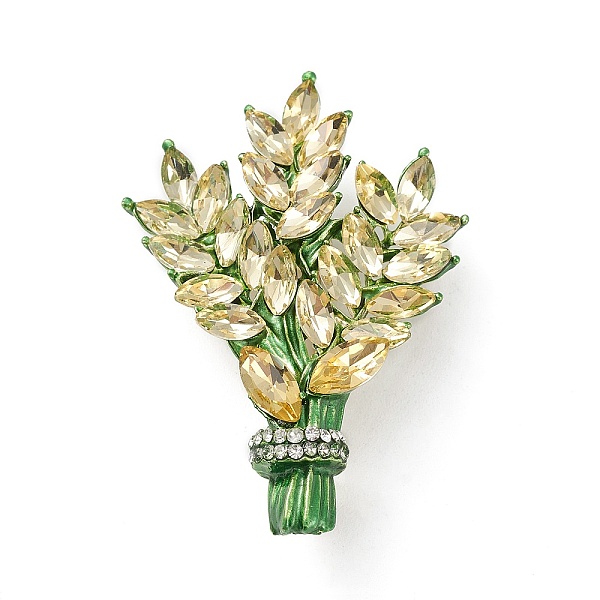 PandaHall Rhinestone Wheat Brooch Pin, Golden Alloy Badge for Backpack Clothes, Lt.Col.Topaz, 45x30x11.5mm Alloy+Rhinestone Yellow
PandaHall Rhinestone Wheat Brooch Pin, Golden Alloy Badge for Backpack Clothes, Lt.Col.Topaz, 45x30x11.5mm Alloy+Rhinestone Yellow