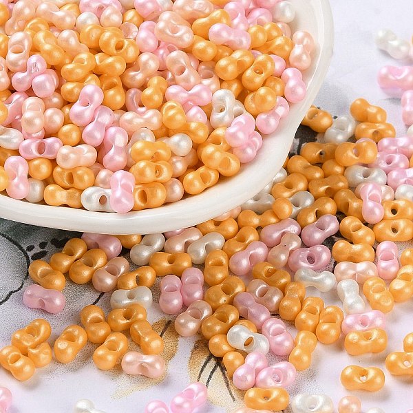 PandaHall Glass Seed Beads, Opaque Colours Luster, Peanut, Colorful, 5~6x2.5~3x3~3.5mm, Hole: 1~1.2mm, about 5000pcs/pound Glass Peanut
PandaHall Glass Seed Beads, Opaque Colours Luster, Peanut, Colorful, 5~6x2.5~3x3~3.5mm, Hole: 1~1.2mm, about 5000pcs/pound Glass Peanut