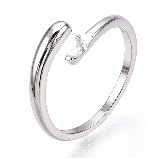 PandaHall 925 Sterling Silver Smooth with Open Cuff Ring Settings, for Half Drilled Beads, with S925 Stamp, Real Platinum Plated, US Size 8...
PandaHall 925 Sterling Silver Smooth with Open Cuff Ring Settings, for Half Drilled Beads, with S925 Stamp, Real Platinum Plated, US Size 8...
