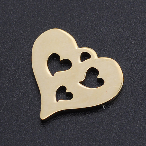 PandaHall 201 Stainless Steel Hollow Pendants, Laser Cut Pendants, Heart with Heart, Golden, 15x16x1mm, Hole: 1.4mm 201 Stainless Steel...
PandaHall 201 Stainless Steel Hollow Pendants, Laser Cut Pendants, Heart with Heart, Golden, 15x16x1mm, Hole: 1.4mm 201 Stainless Steel...