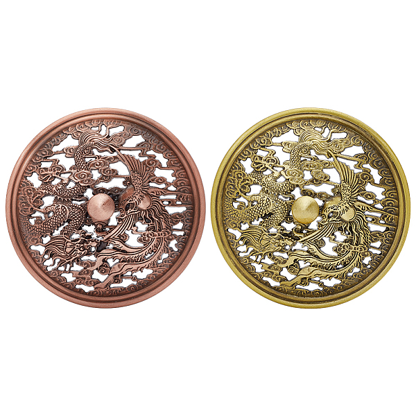 PandaHall DICOSMETIC 2Pcs 2 Colors Alloy Lid, for Incense Burner Bowl, Hollow Round with Dragon & Phoenix Pattern, Antique Bronze & Red...
PandaHall DICOSMETIC 2Pcs 2 Colors Alloy Lid, for Incense Burner Bowl, Hollow Round with Dragon & Phoenix Pattern, Antique Bronze & Red...