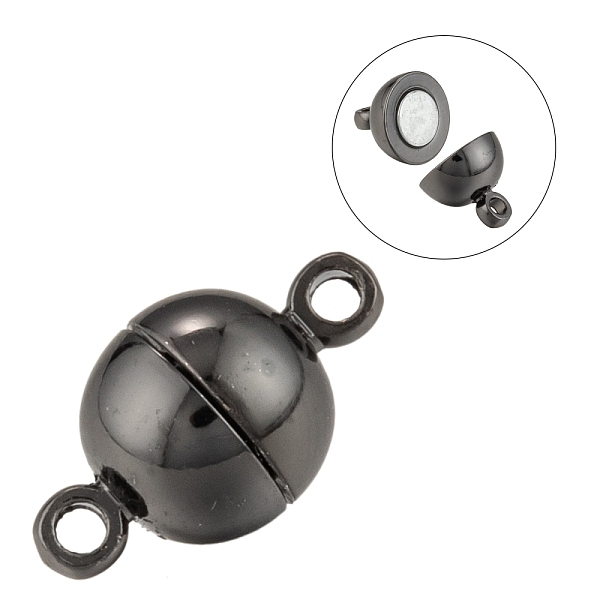 PandaHall Rack Plating Brass Magnetic Clasps with Loops, N45 Grade Strong Magnet, Long-Lasting Plated, Round, Gunmetal, 14.5x8mm, Hole...
PandaHall Rack Plating Brass Magnetic Clasps with Loops, N45 Grade Strong Magnet, Long-Lasting Plated, Round, Gunmetal, 14.5x8mm, Hole...