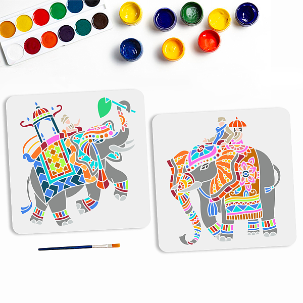 PandaHall 2pcs Indian Elephant Stencil 11.8×11.8inch Large Mandala Asian Animal Stencils with Paint Brush Ethnic Elephant Dance Template for...
PandaHall 2pcs Indian Elephant Stencil 11.8×11.8inch Large Mandala Asian Animal Stencils with Paint Brush Ethnic Elephant Dance Template for...