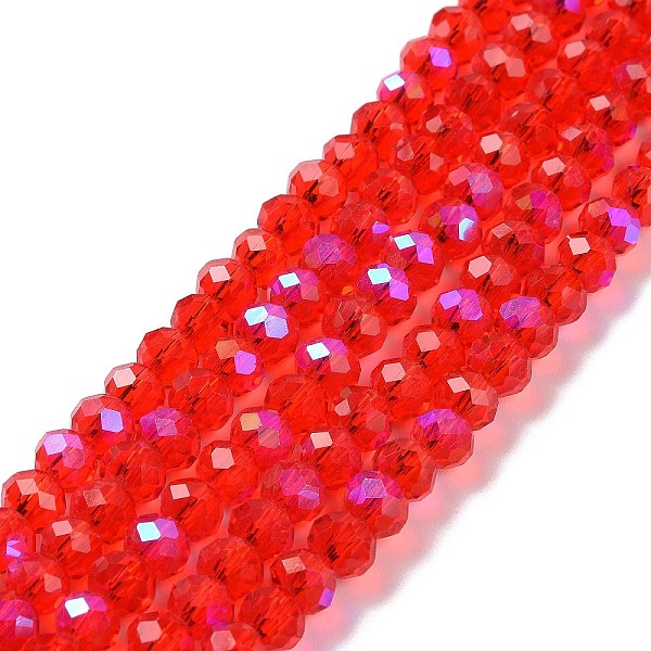 PandaHall Electroplate Glass Beads Strands, Half Rainbow Plated, Faceted, Rondelle, Red, 3.5x3mm, Hole: 0.4mm, about 113~115pcs/strand...
PandaHall Electroplate Glass Beads Strands, Half Rainbow Plated, Faceted, Rondelle, Red, 3.5x3mm, Hole: 0.4mm, about 113~115pcs/strand...