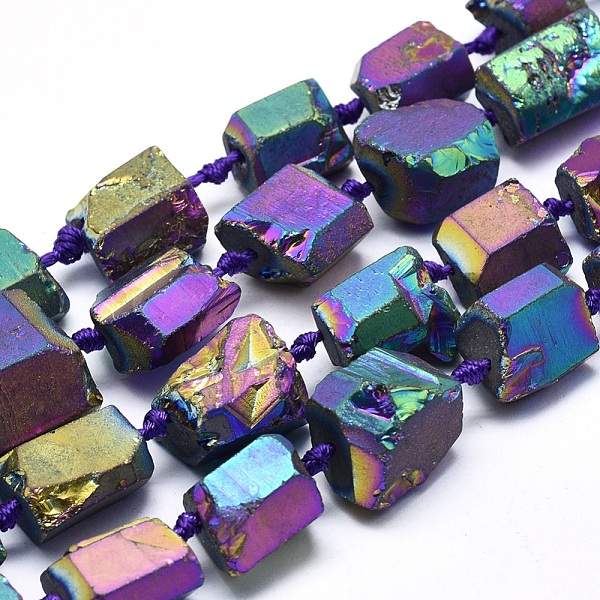 PandaHall Electroplated Natural Quartz Crystal Beads Strands, Nuggets, Colorful, 10~18x10~18mm, Hole: 1mm, about 28~30pcs/strand, 18.8 inch...
PandaHall Electroplated Natural Quartz Crystal Beads Strands, Nuggets, Colorful, 10~18x10~18mm, Hole: 1mm, about 28~30pcs/strand, 18.8 inch...