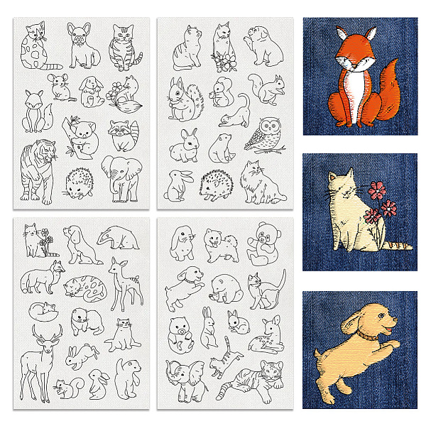 PandaHall 4 Sheets 11.6x8.2 Inch Stick and Stitch Embroidery Patterns, Non-woven Fabrics Water Soluble Embroidery Stabilizers, Animals...
PandaHall 4 Sheets 11.6x8.2 Inch Stick and Stitch Embroidery Patterns, Non-woven Fabrics Water Soluble Embroidery Stabilizers, Animals...