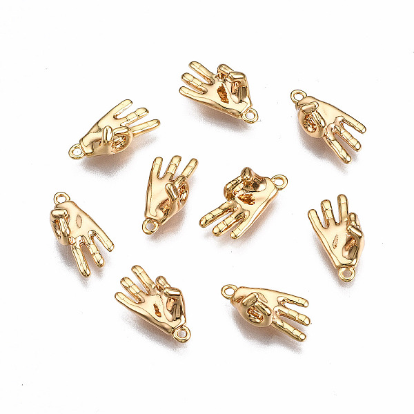 PandaHall Brass Charms, Nickel Free, Plam, Gesture Language, for OK, Real 18K Gold Plated, 13.5x6.5x5.5mm, Hole: 1mm Brass Palm
PandaHall Brass Charms, Nickel Free, Plam, Gesture Language, for OK, Real 18K Gold Plated, 13.5x6.5x5.5mm, Hole: 1mm Brass Palm