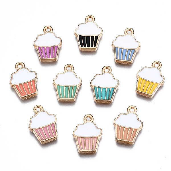 PandaHall Alloy Enamel Pendants, Cupcake, Light Gold, Mixed Color, 16x11x2mm, Hole: 1.4mm Alloy+Enamel Food Multicolor
PandaHall Alloy Enamel Pendants, Cupcake, Light Gold, Mixed Color, 16x11x2mm, Hole: 1.4mm Alloy+Enamel Food Multicolor