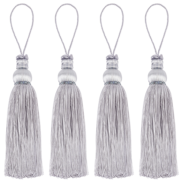 PandaHall OLYCRAFT 4Pcs Grey Polyester Tassel Pendant 10 Inch Long Tassel Key Tassel with Loops Handmade Tassel Craft for Home Hanging..., Silver
PandaHall OLYCRAFT 4Pcs Grey Polyester Tassel Pendant 10 Inch Long Tassel Key Tassel with Loops Handmade Tassel Craft for Home Hanging..., Silver