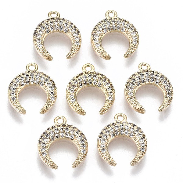 PandaHall Brass Micro Pave Cubic Zirconia Charms, Nickel Free, Real 18k Gold Plated, Moon, Clear, 14x12x3mm, Hole: 1.2mm Brass+Cubic...
PandaHall Brass Micro Pave Cubic Zirconia Charms, Nickel Free, Real 18k Gold Plated, Moon, Clear, 14x12x3mm, Hole: 1.2mm Brass+Cubic...